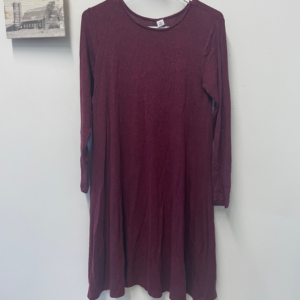 Old Navy Maroon Knit Dress